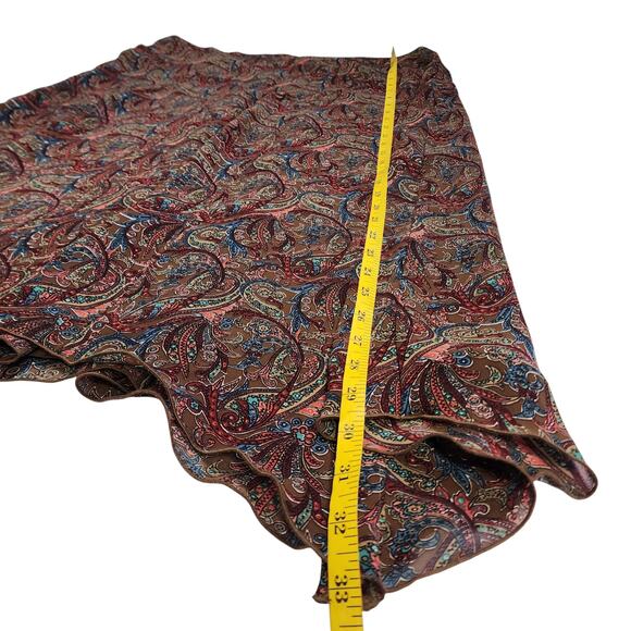Liz Claiborne Womens Asymmetrical Paisley Print Midi Skirt Size 12 Petite Brown - Picture 11 of 11